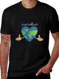 Earth Day T-Shirt: Heart-Shaped World Design