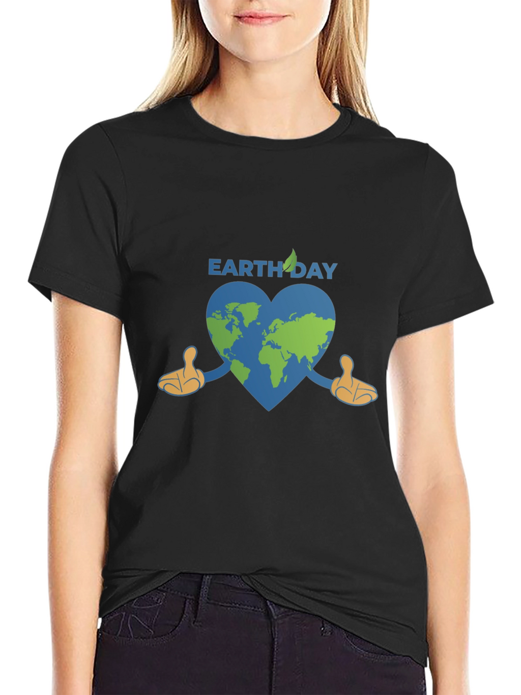 Earth Day T-Shirt: Heart-Shaped World Design