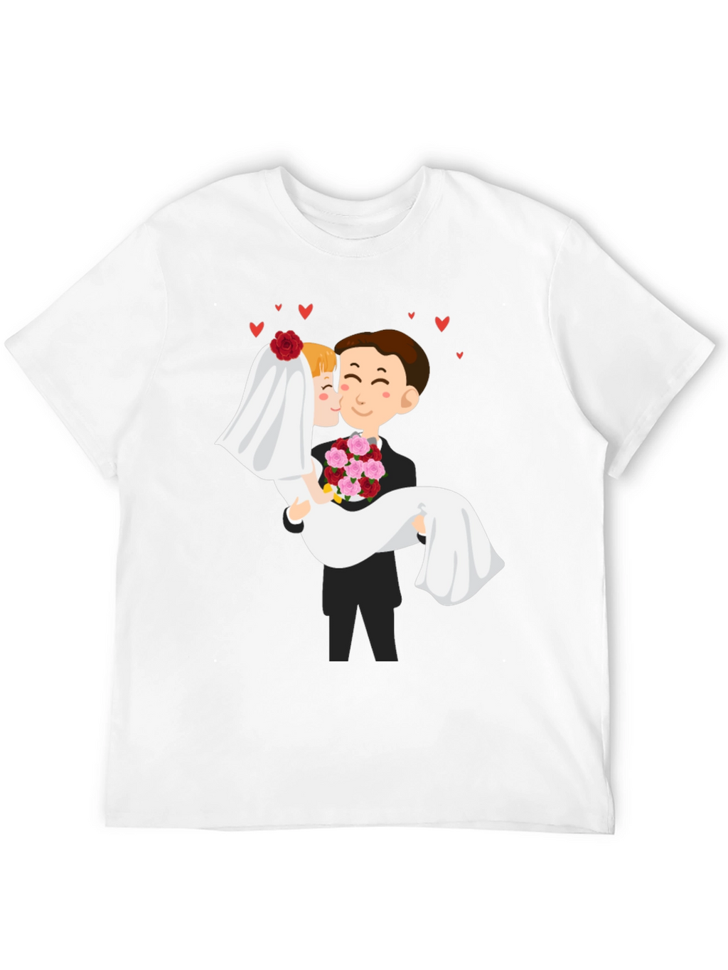 Bride and Groom Graphic Black T-Shirt