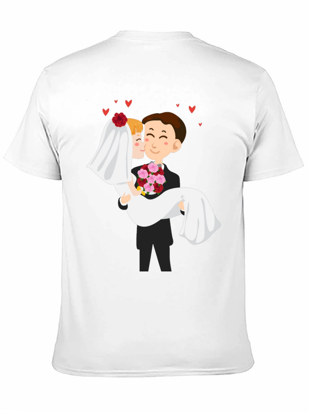 Bride and Groom Graphic Black T-Shirt