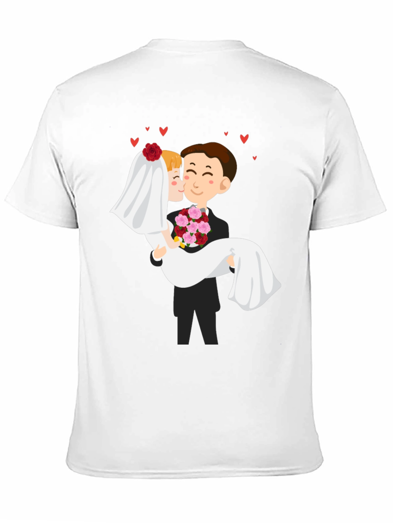 Bride and Groom Graphic Black T-Shirt