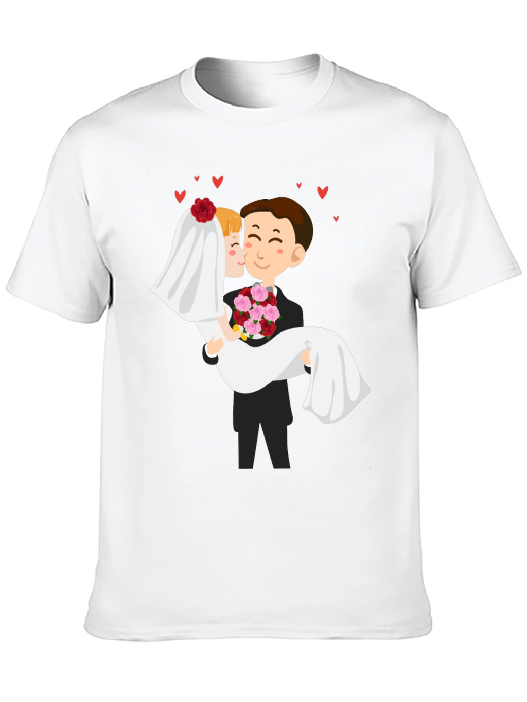 Bride and Groom Graphic Black T-Shirt