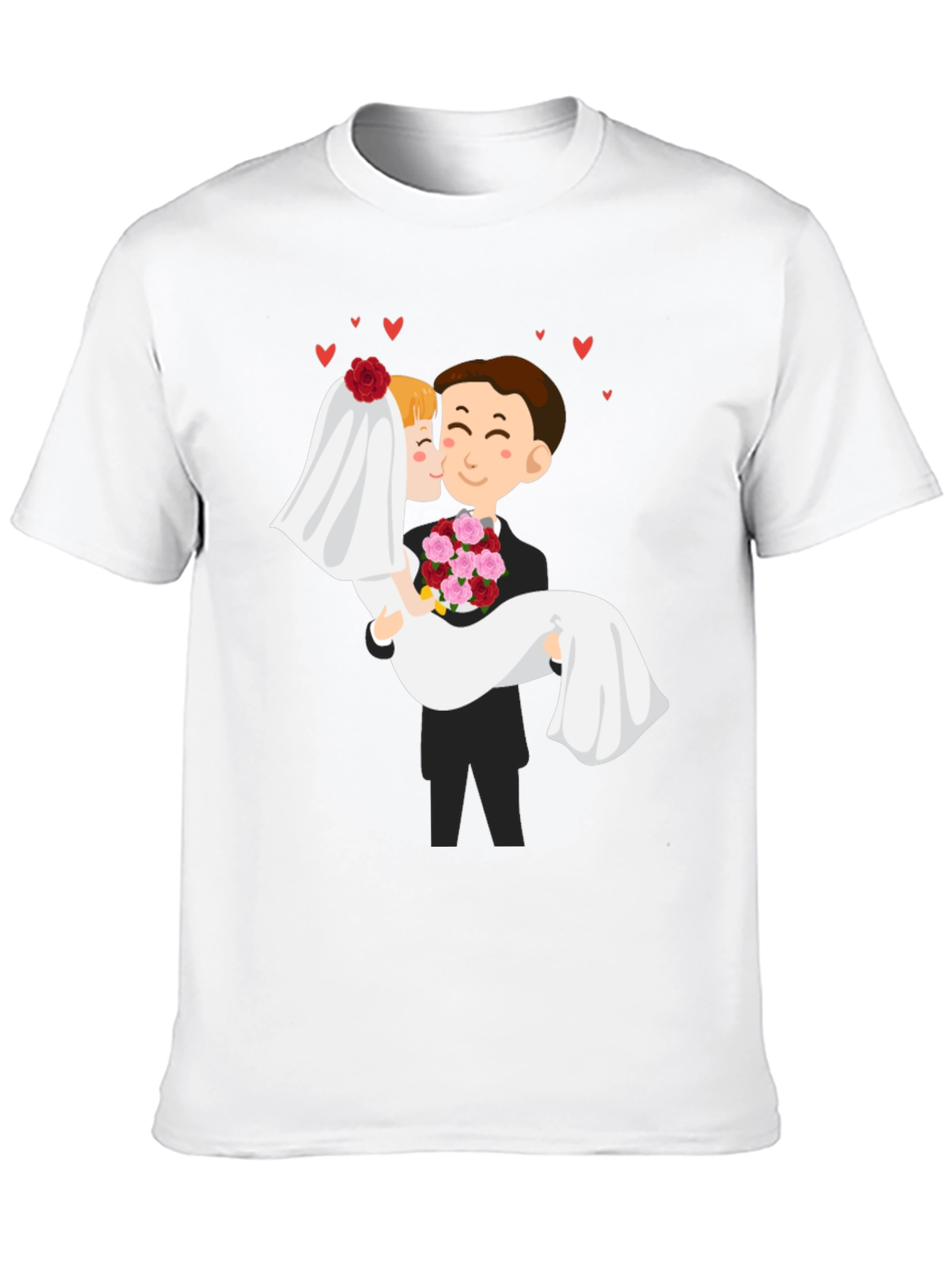 Bride and Groom Graphic Black T-Shirt