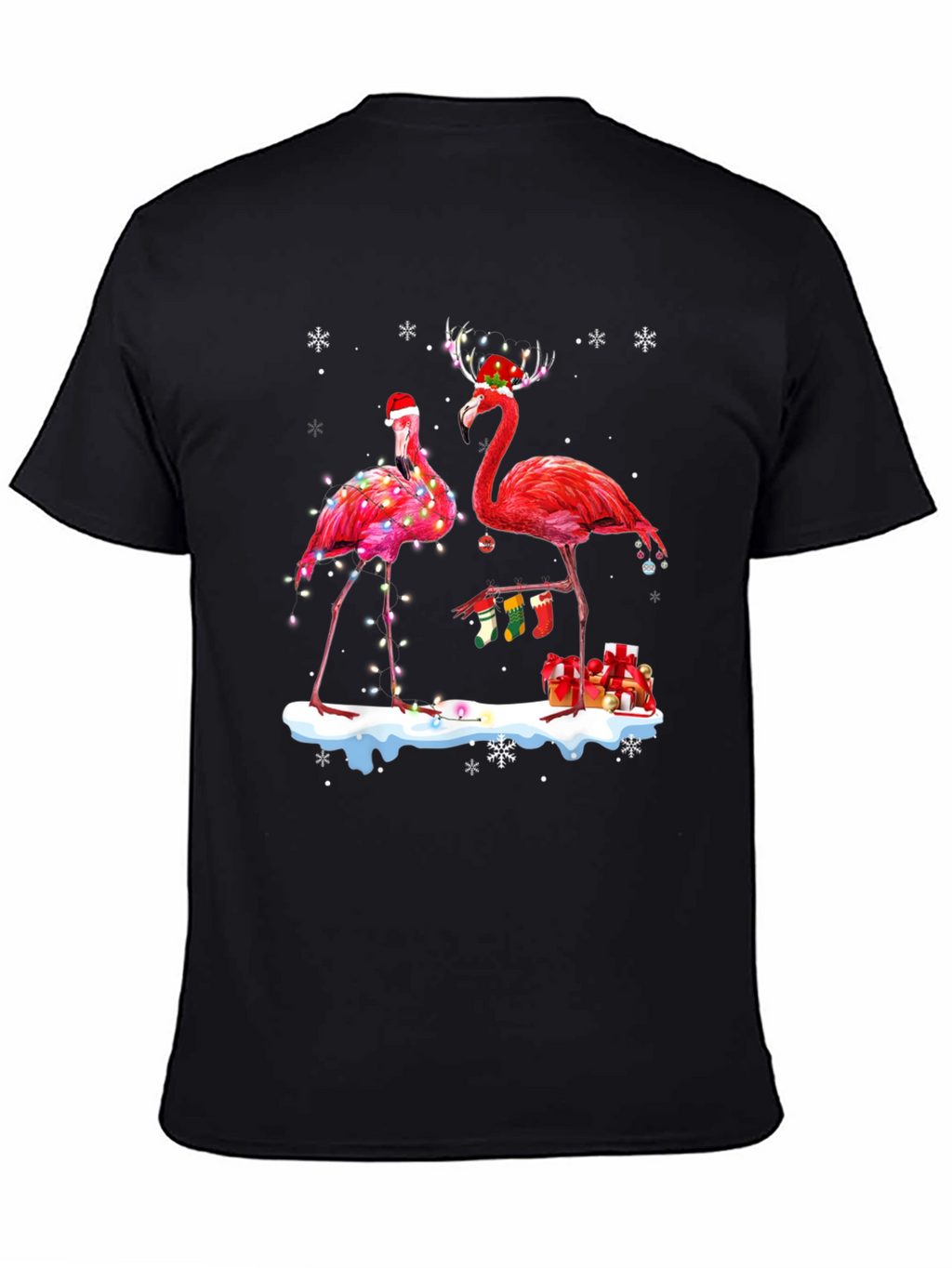 Festive Flamingo Christmas T-Shirt