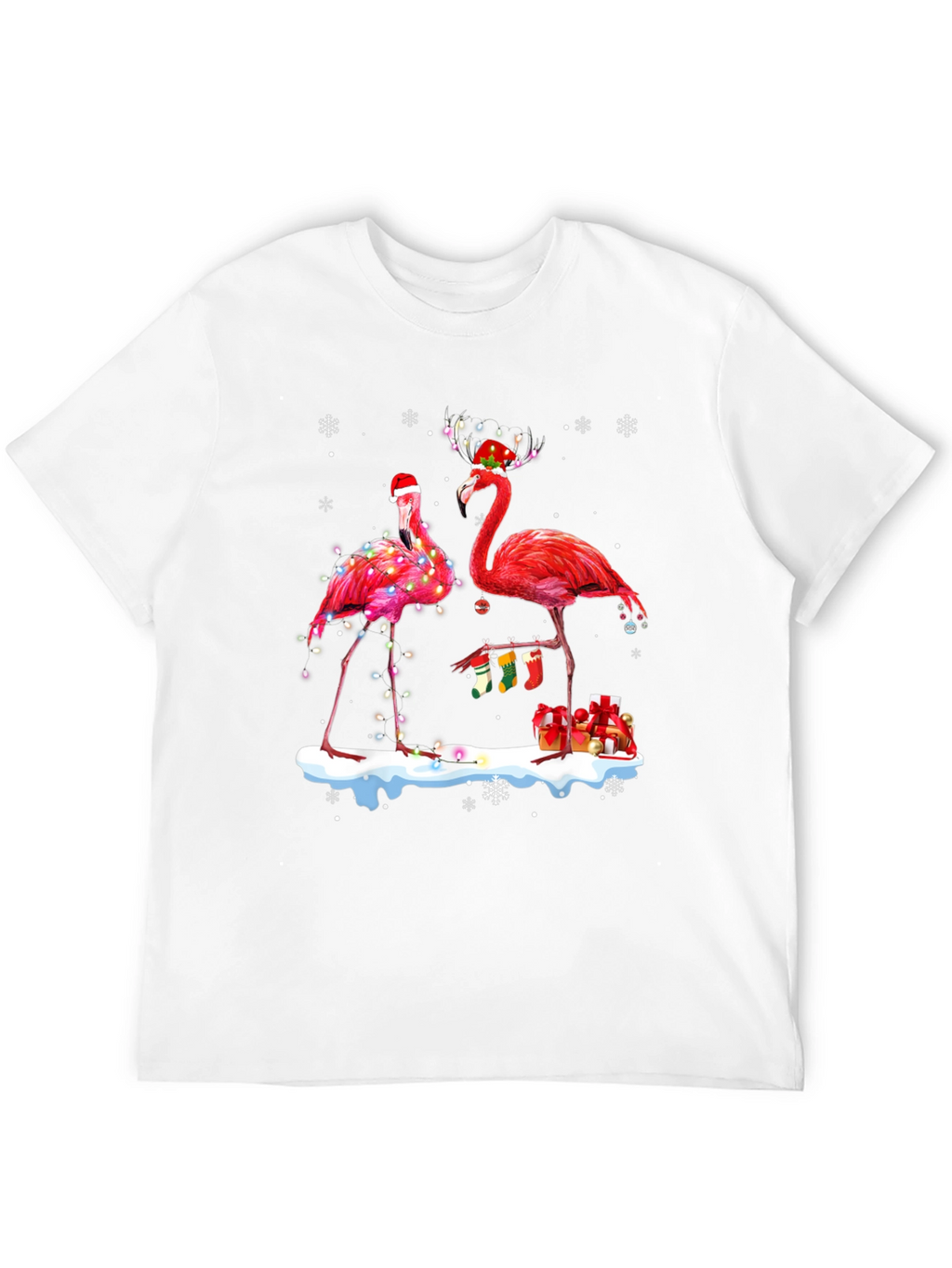 Festive Flamingo Christmas T-Shirt