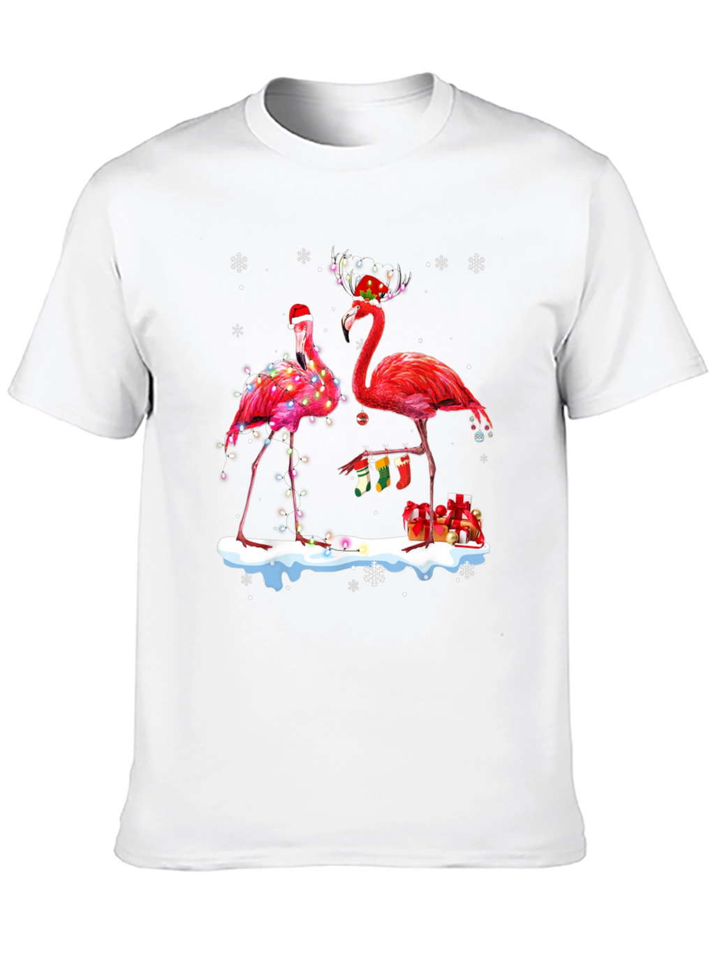 Festive Flamingo Christmas T-Shirt