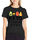 Keto Dropout T-Shirt - Funny Foodie Graphic Tee