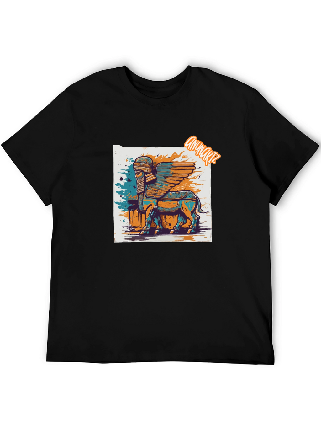 Winged Bull Graphic Tee - Mesopotamian Art Shirt