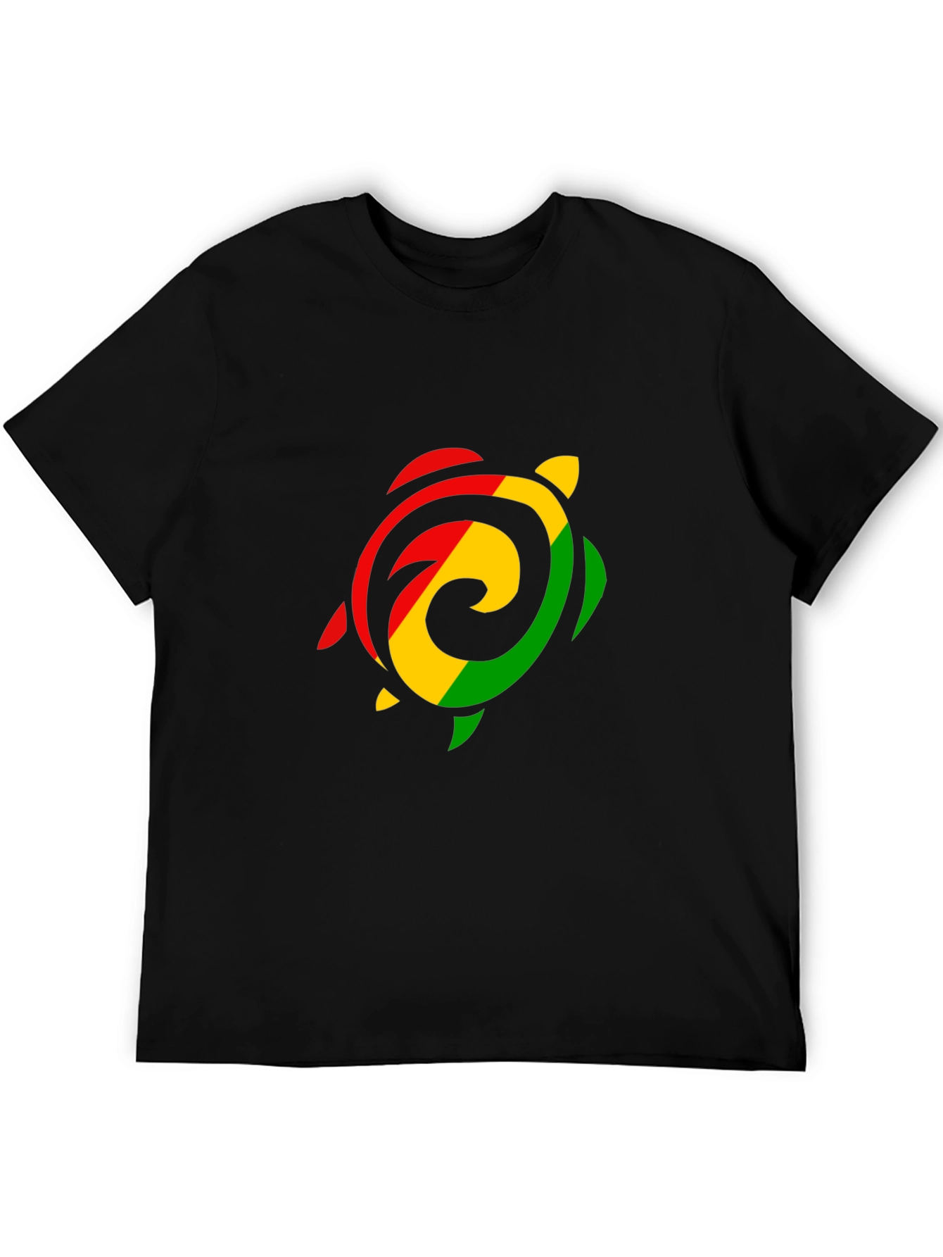 Rasta Turtle Graphic Tee - Black T-Shirt