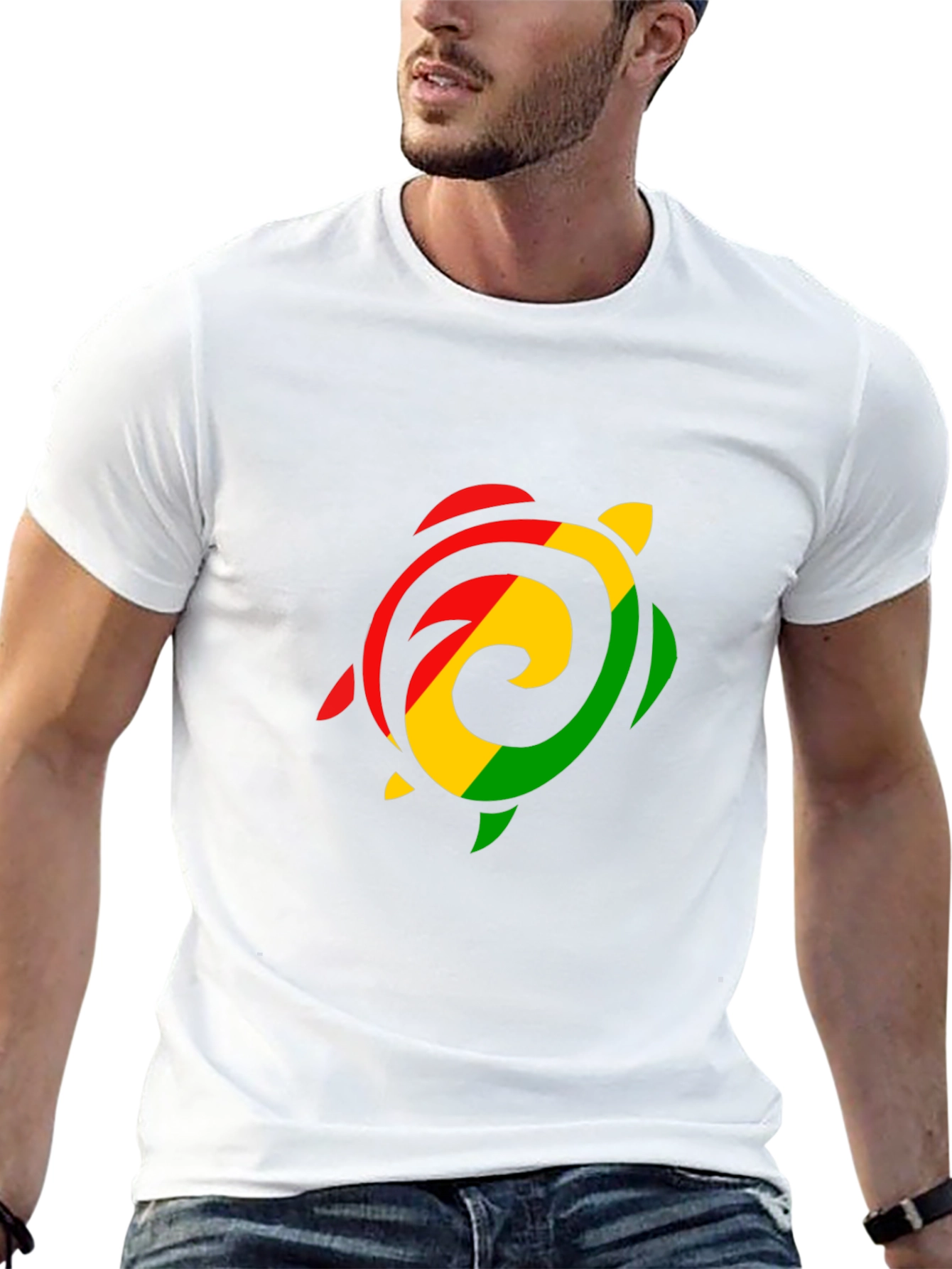 Rasta Turtle Graphic Tee - Black T-Shirt