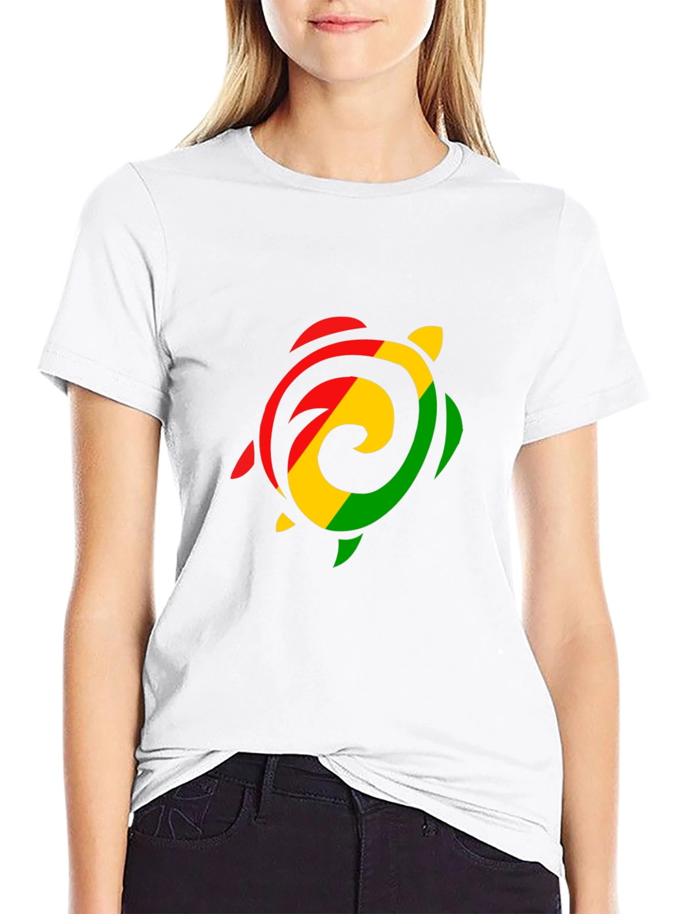 Rasta Turtle Graphic Tee - Black T-Shirt