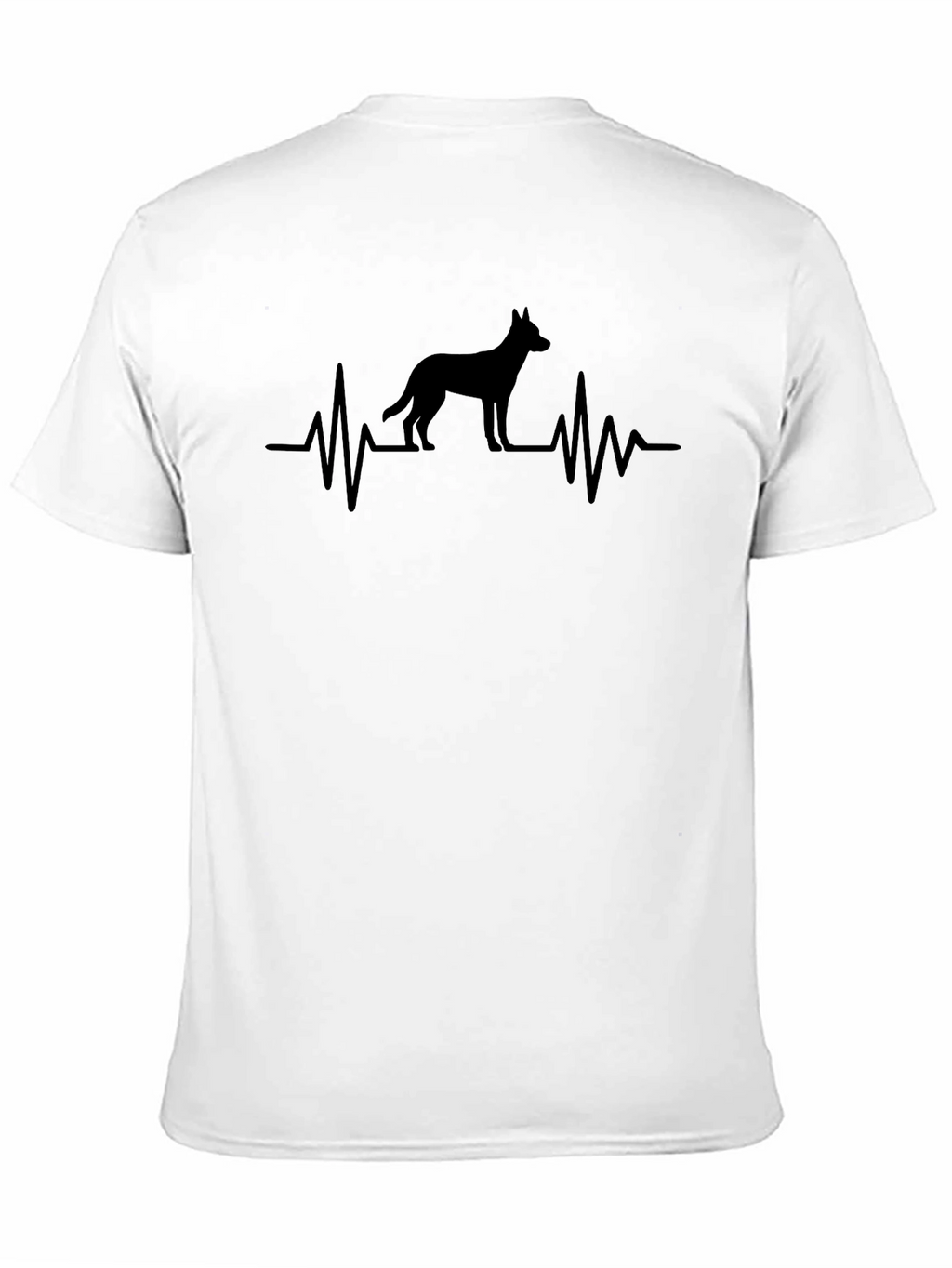 Dog Heartbeat T-Shirt - Black Cotton Tee