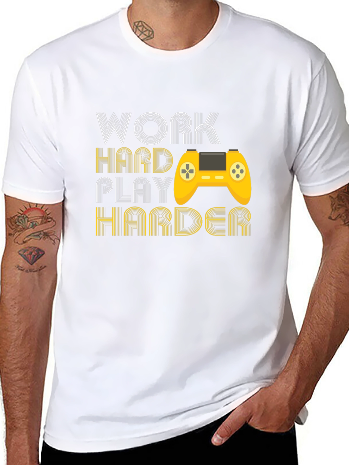 Work Hard Play Harder Gaming T-Shirt