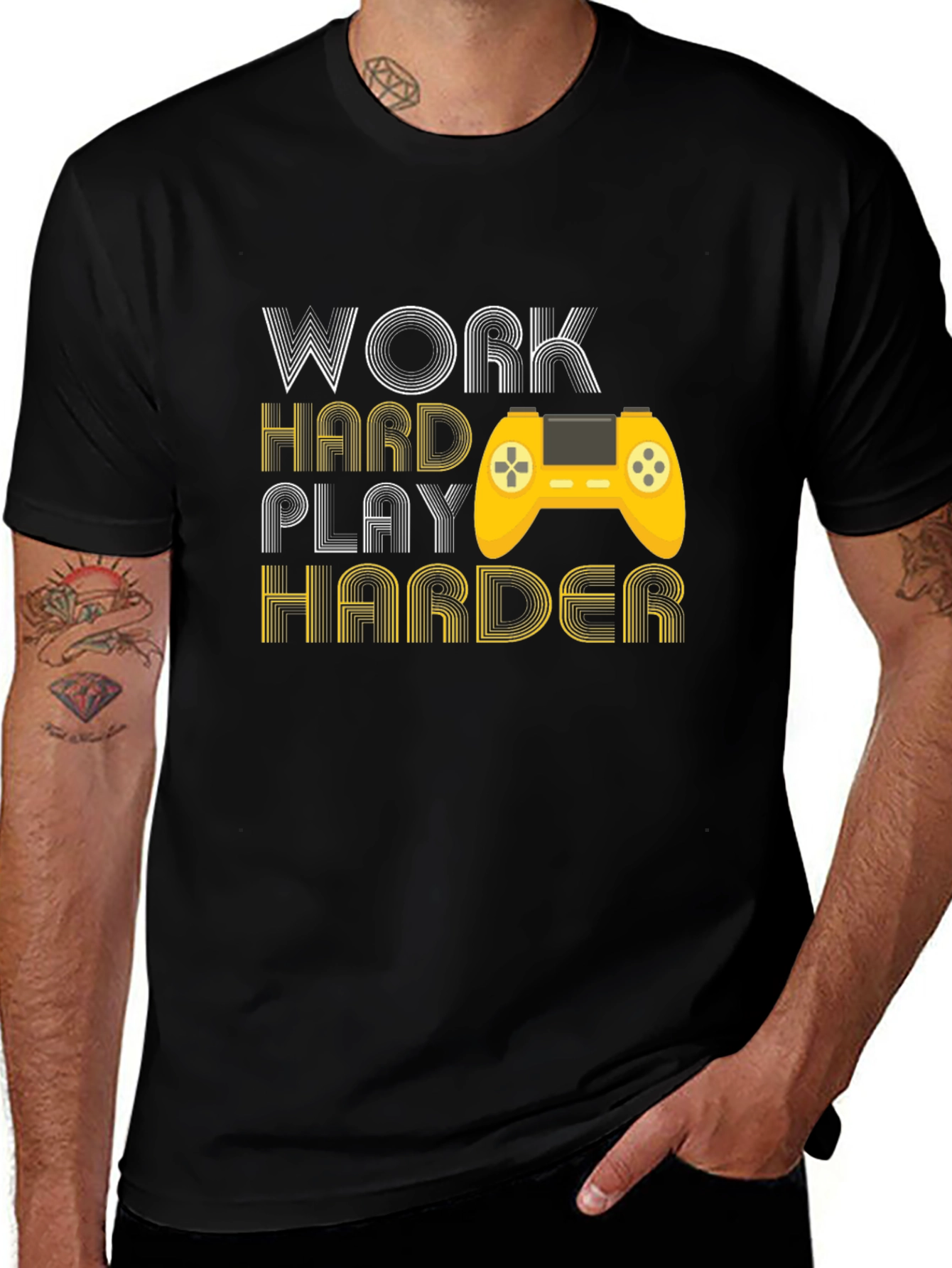 Work Hard Play Harder Gaming T-Shirt