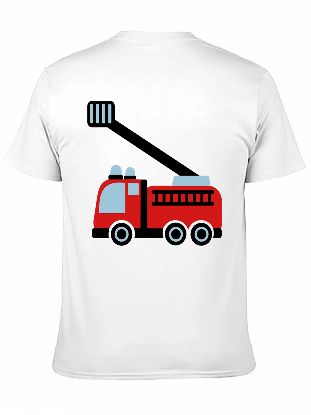 Fire Truck Graphic Tee - Soft Cotton Blend
