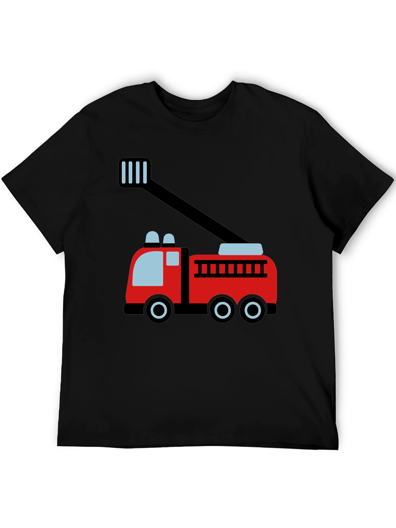 Fire Truck Graphic Tee - Soft Cotton Blend