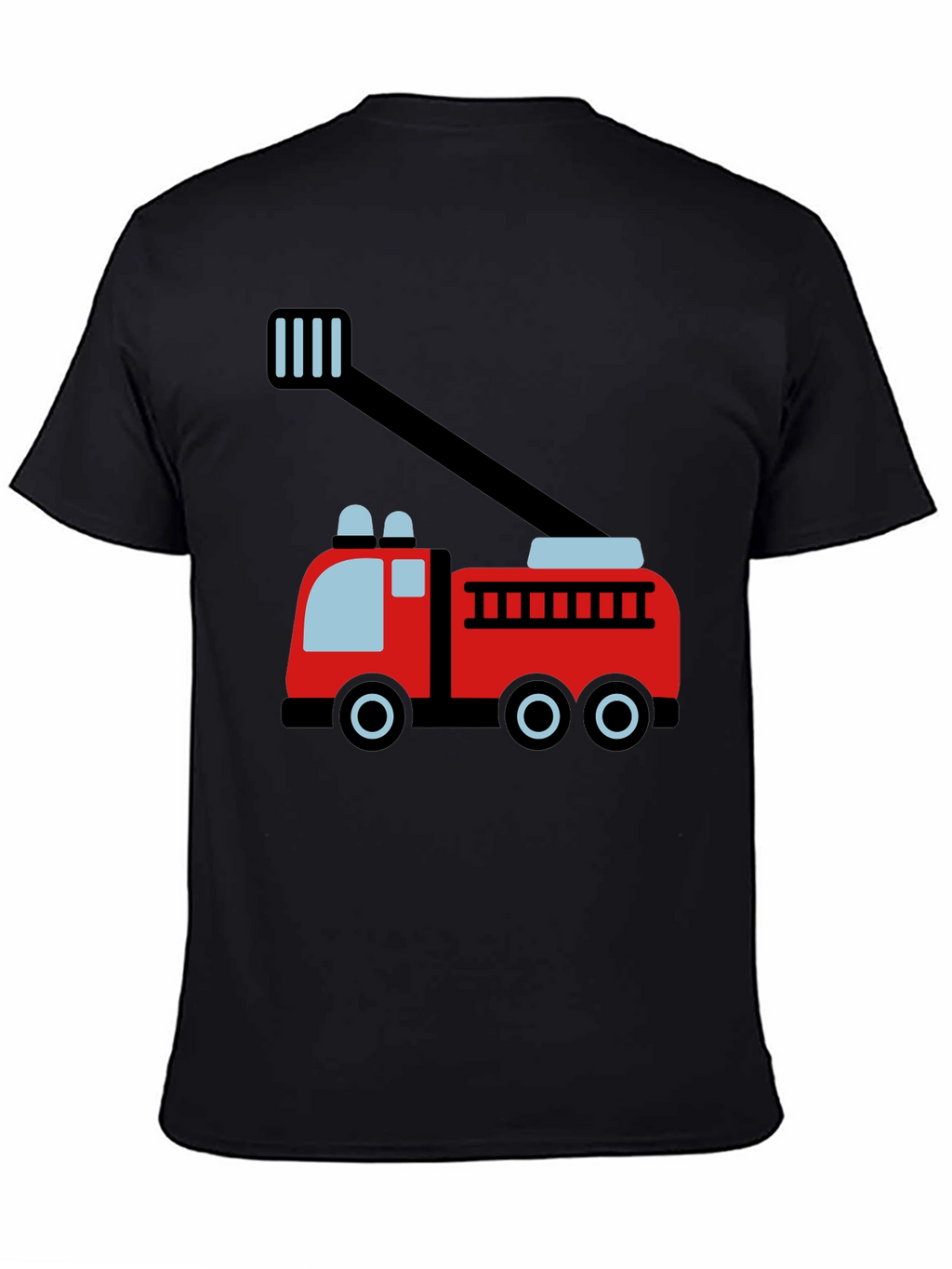 Fire Truck Graphic Tee - Soft Cotton Blend
