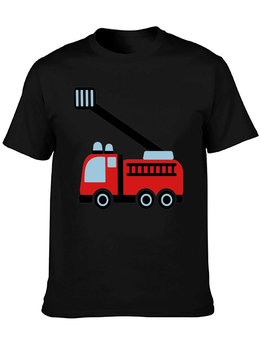 Fire Truck Graphic Tee - Soft Cotton Blend