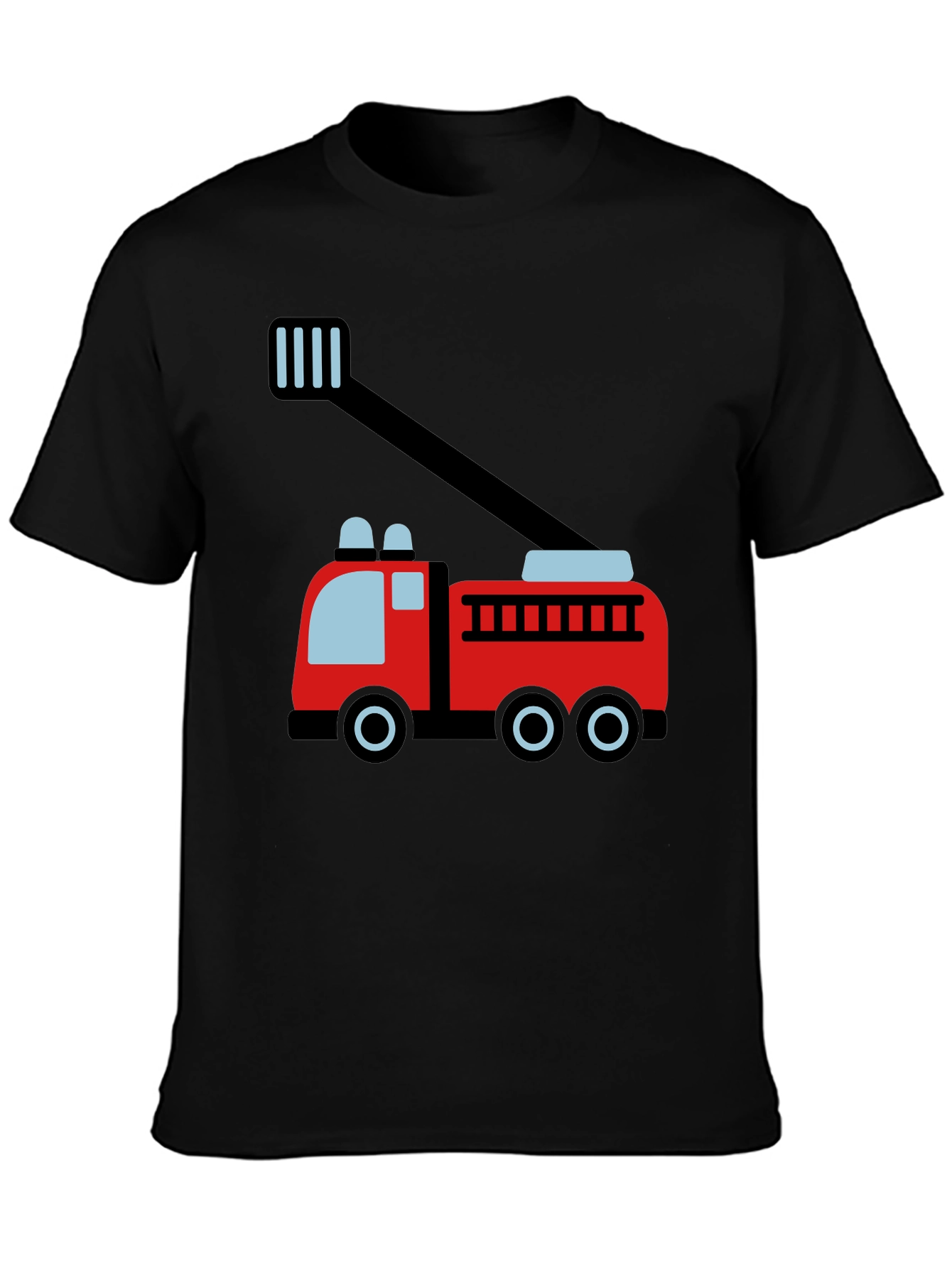 Fire Truck Graphic Tee - Soft Cotton Blend