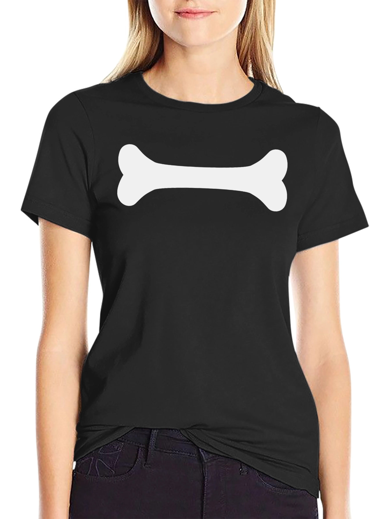 Dog Bone Graphic T-Shirt – Minimalist Dog Lover Tee