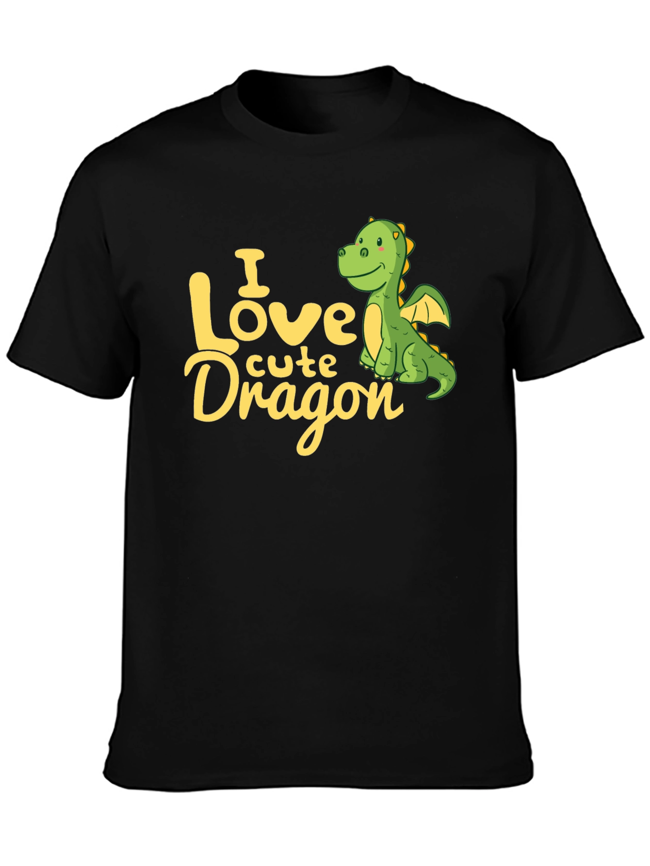 Cute Dragon Graphic Tee -  I Love Cute Dragon T-Shirt
