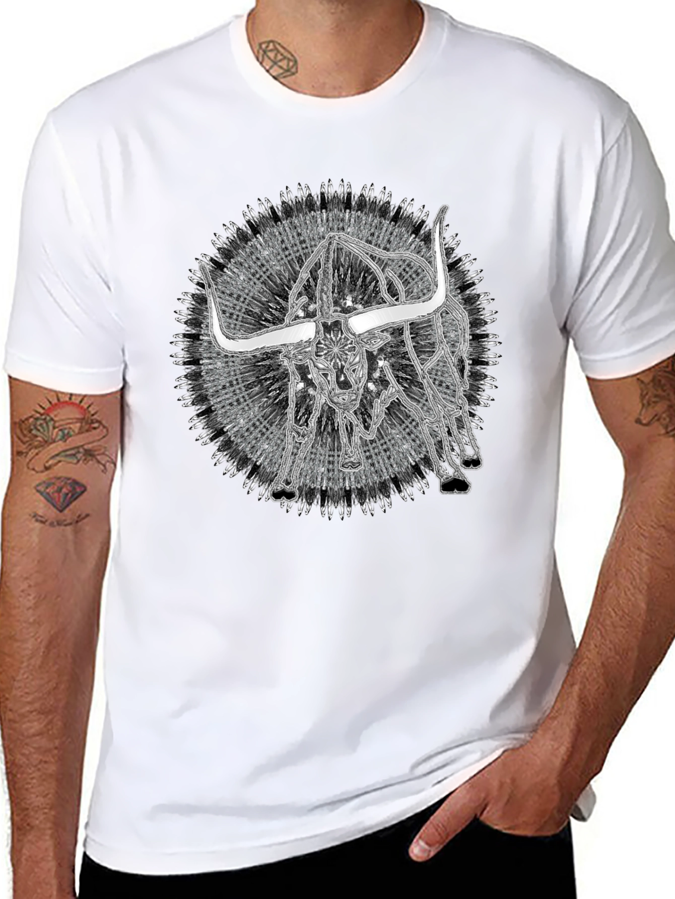 Black Bull Graphic Tee - Mens Short Sleeve