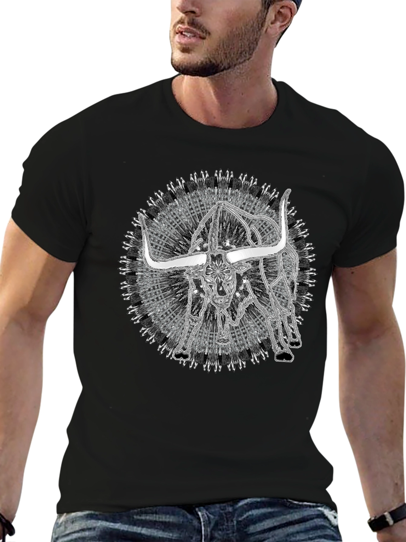 Black Bull Graphic Tee - Mens Short Sleeve