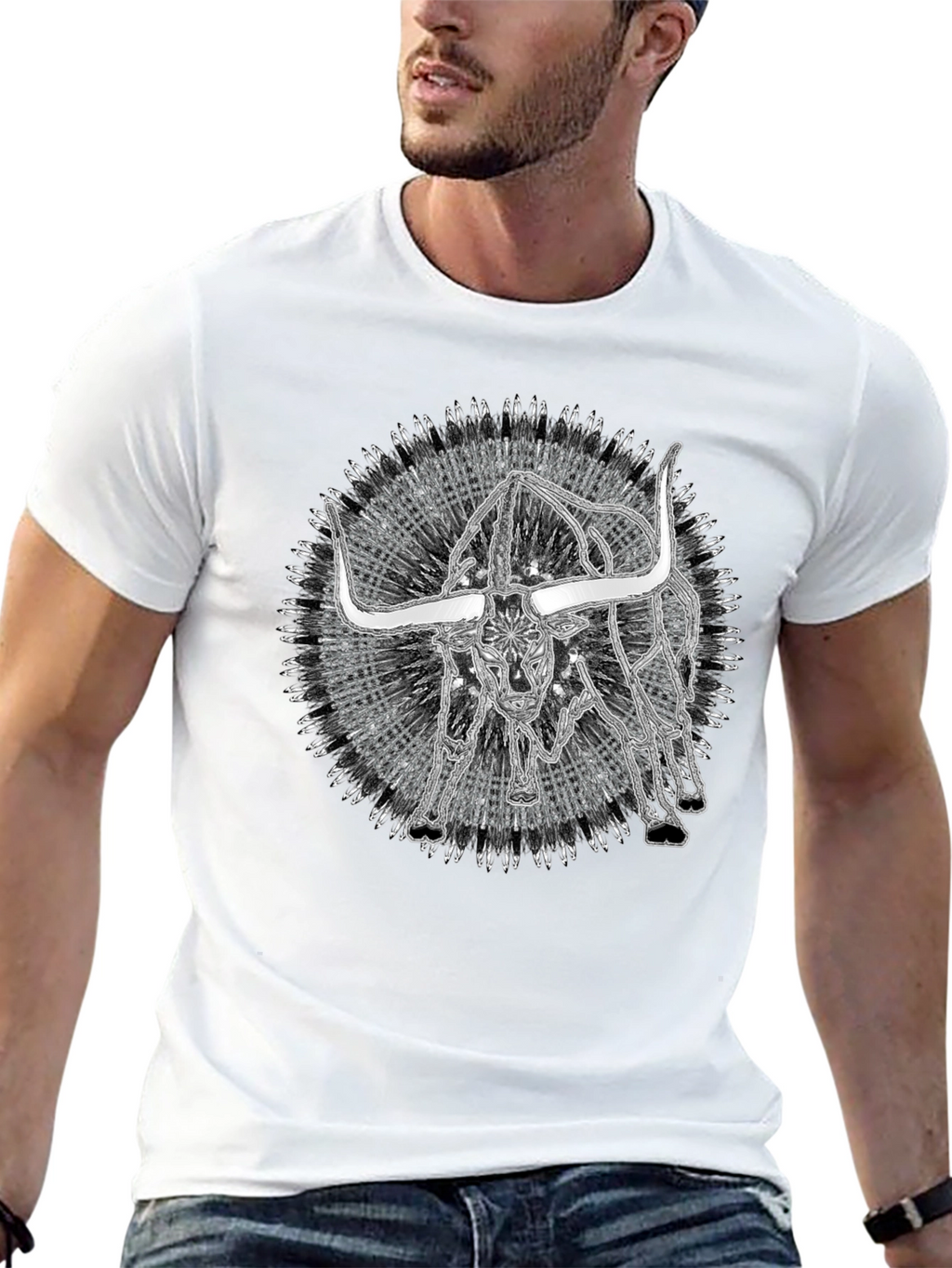 Black Bull Graphic Tee - Mens Short Sleeve