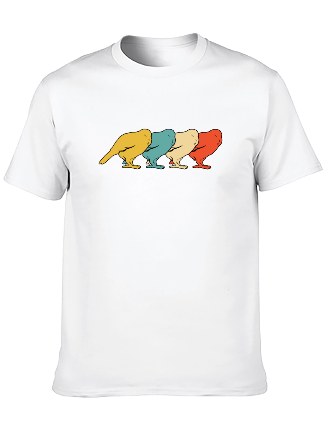 Retro Bird Graphic T-Shirt - Mens Black Tee