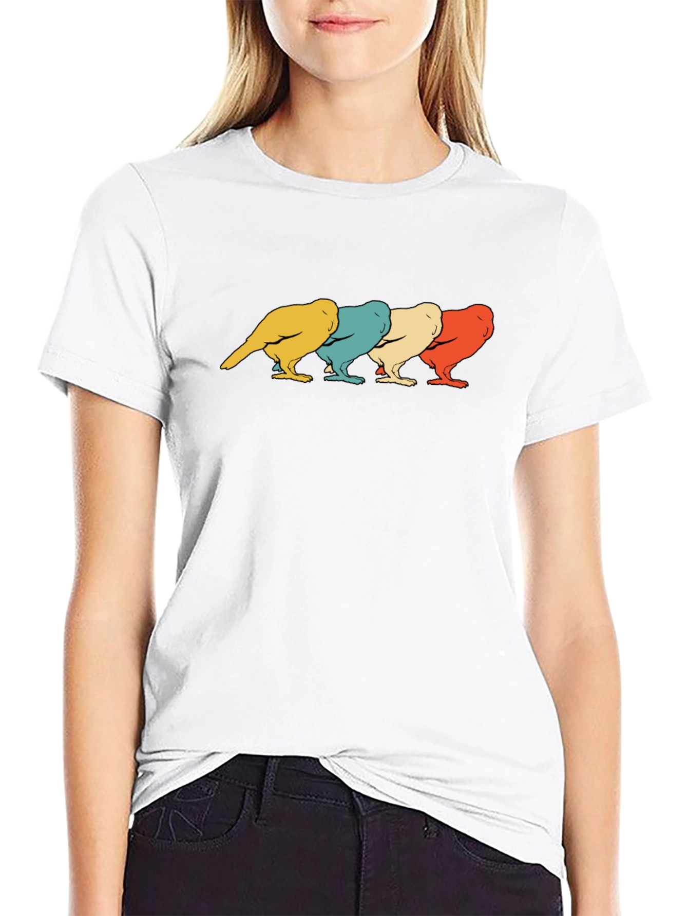 Retro Bird Graphic T-Shirt - Mens Black Tee