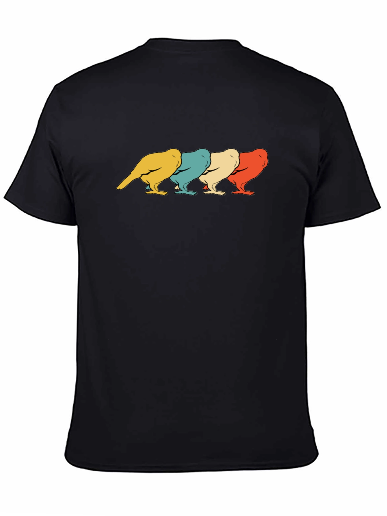 Retro Bird Graphic T-Shirt - Mens Black Tee