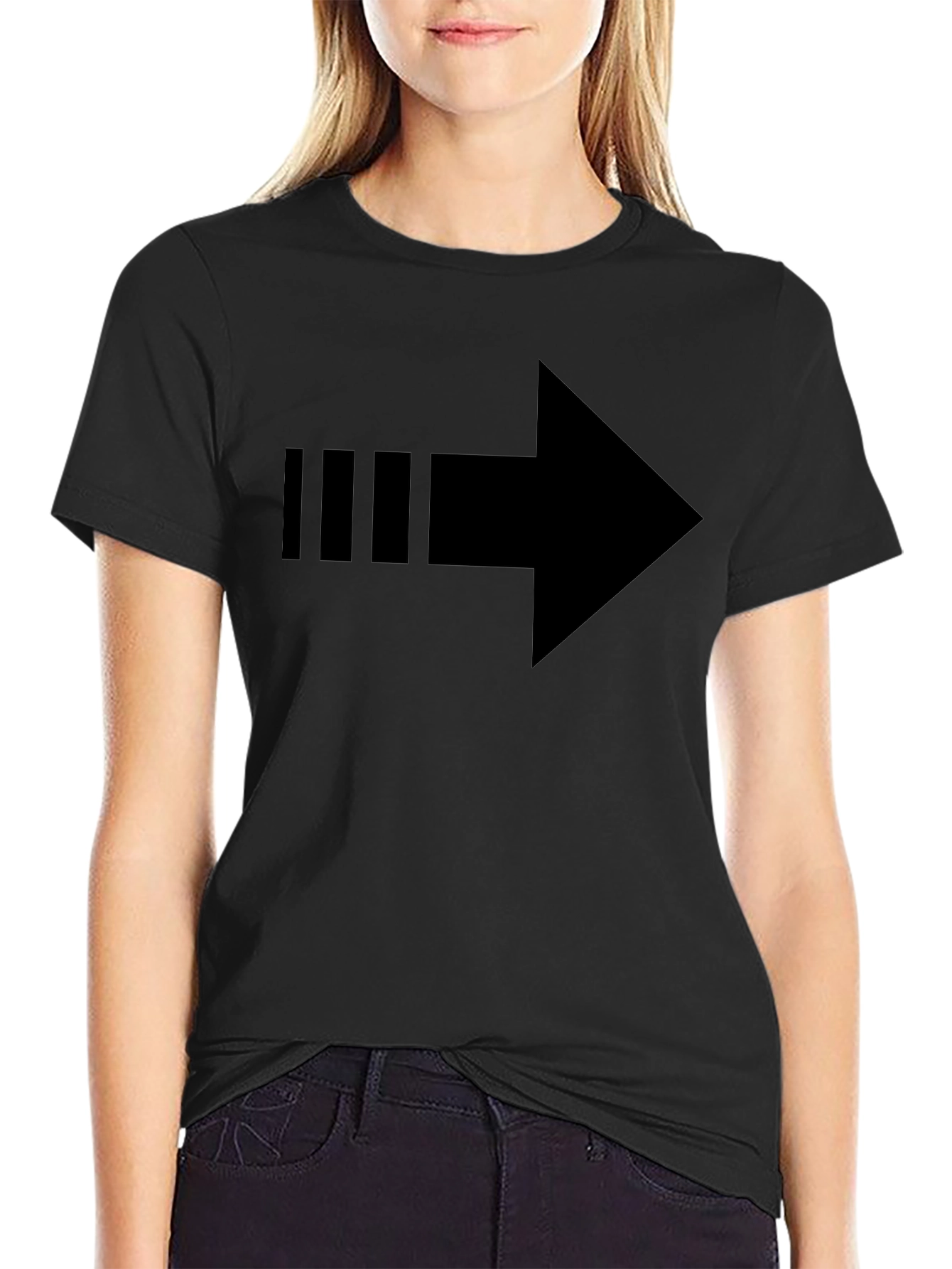 Arrow Graphic Black T-Shirt - Directional Style