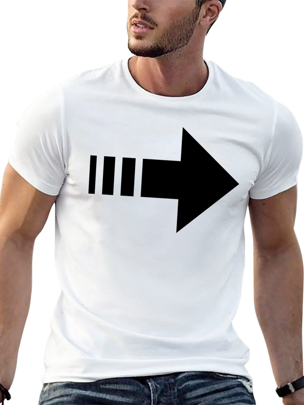 Arrow Graphic Black T-Shirt - Directional Style