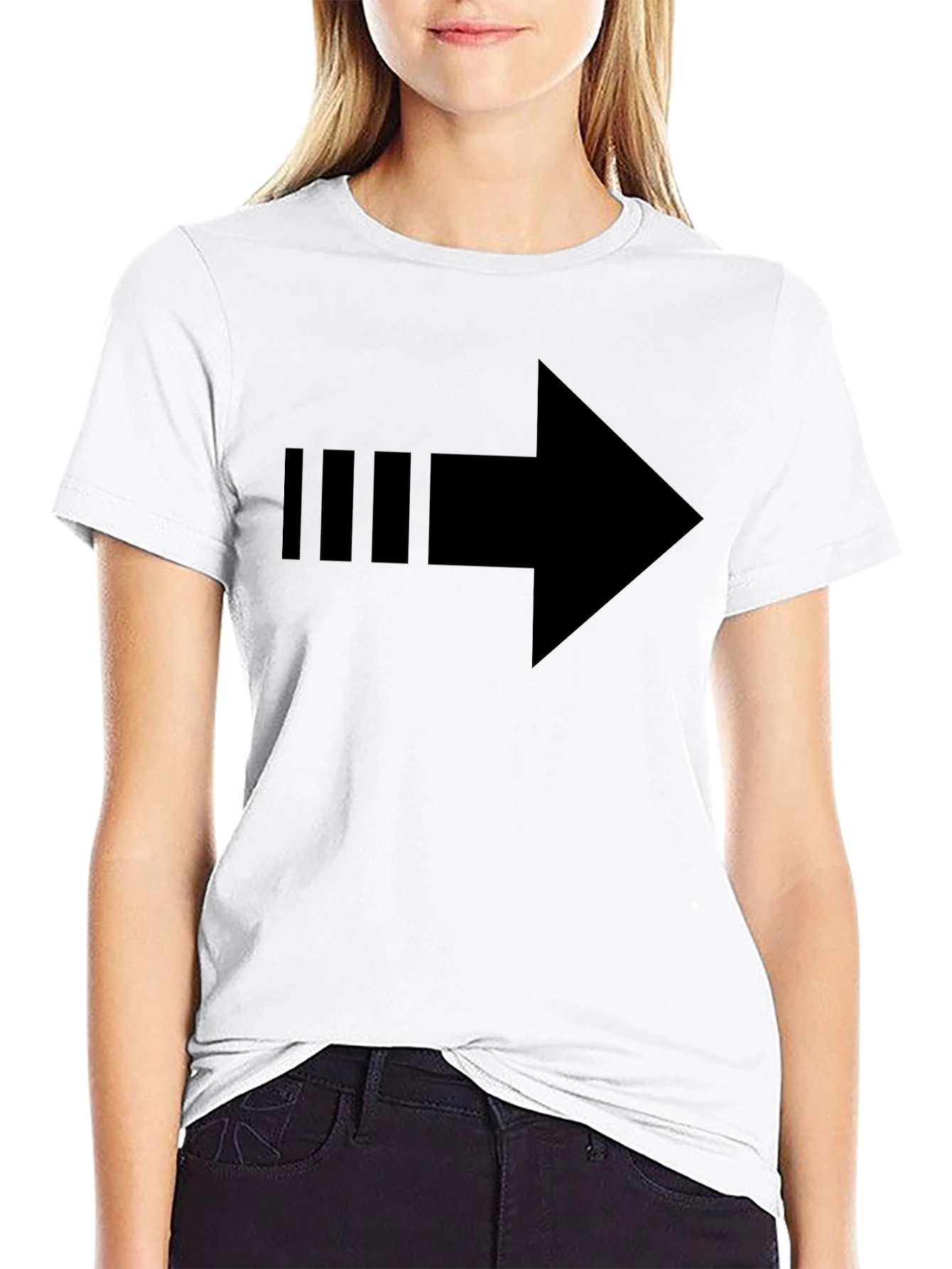 Arrow Graphic Black T-Shirt - Directional Style