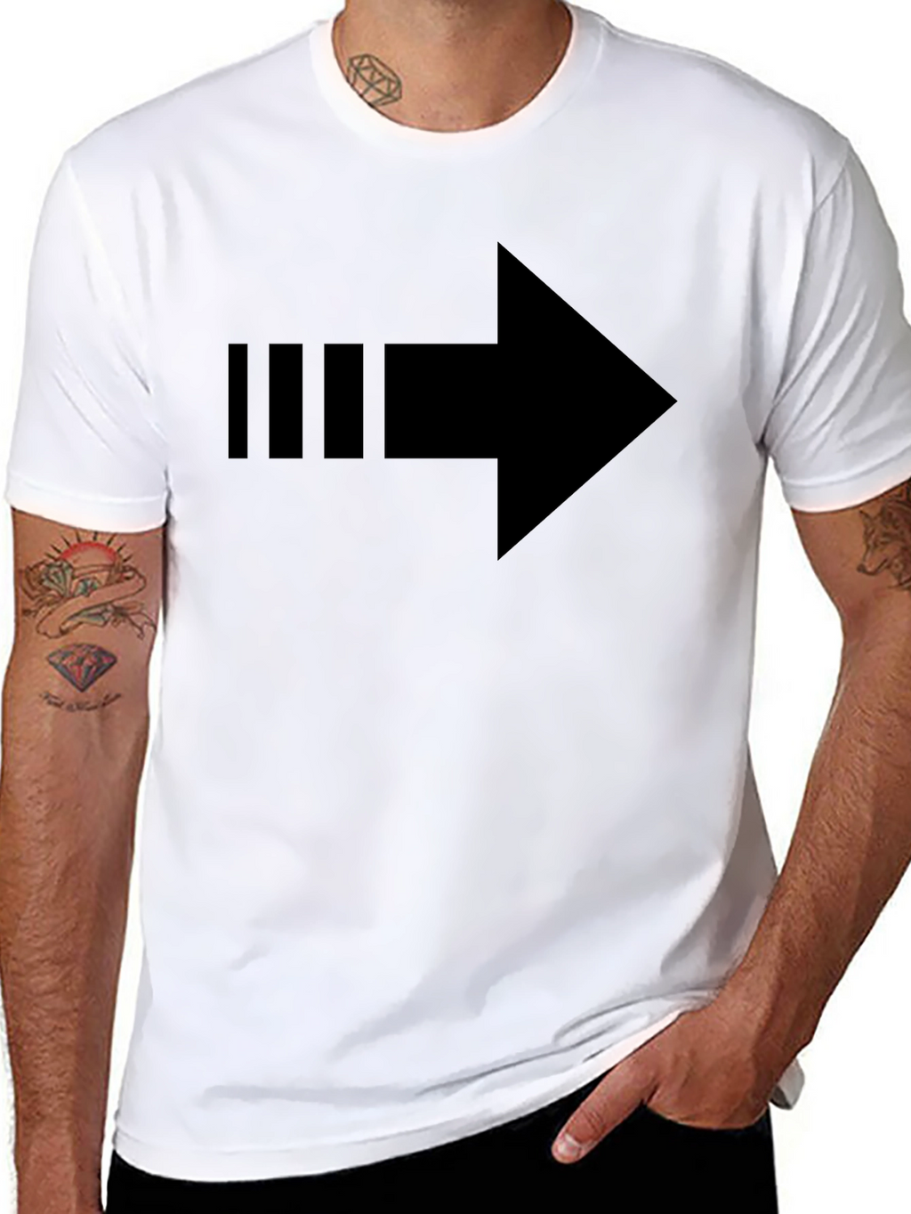 Arrow Graphic Black T-Shirt - Directional Style
