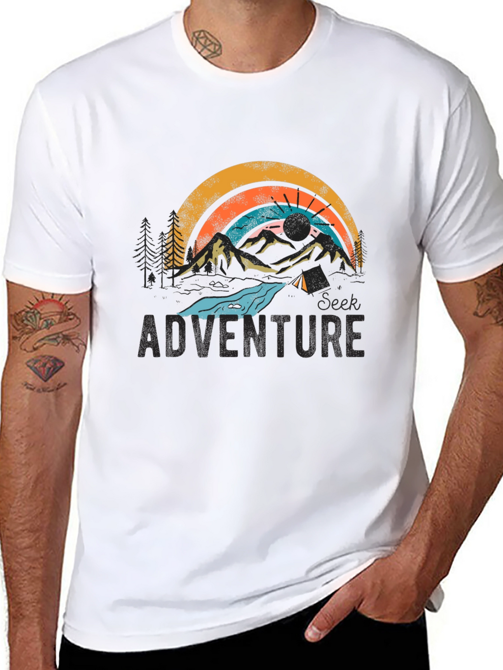 Seek Adventure Graphic Tee - Unisex Camping Shirt