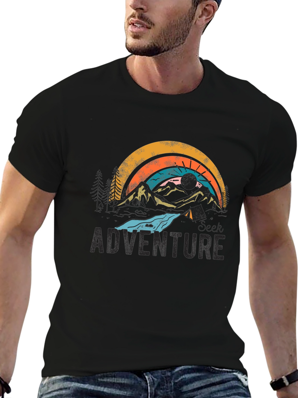 Seek Adventure Graphic Tee - Unisex Camping Shirt