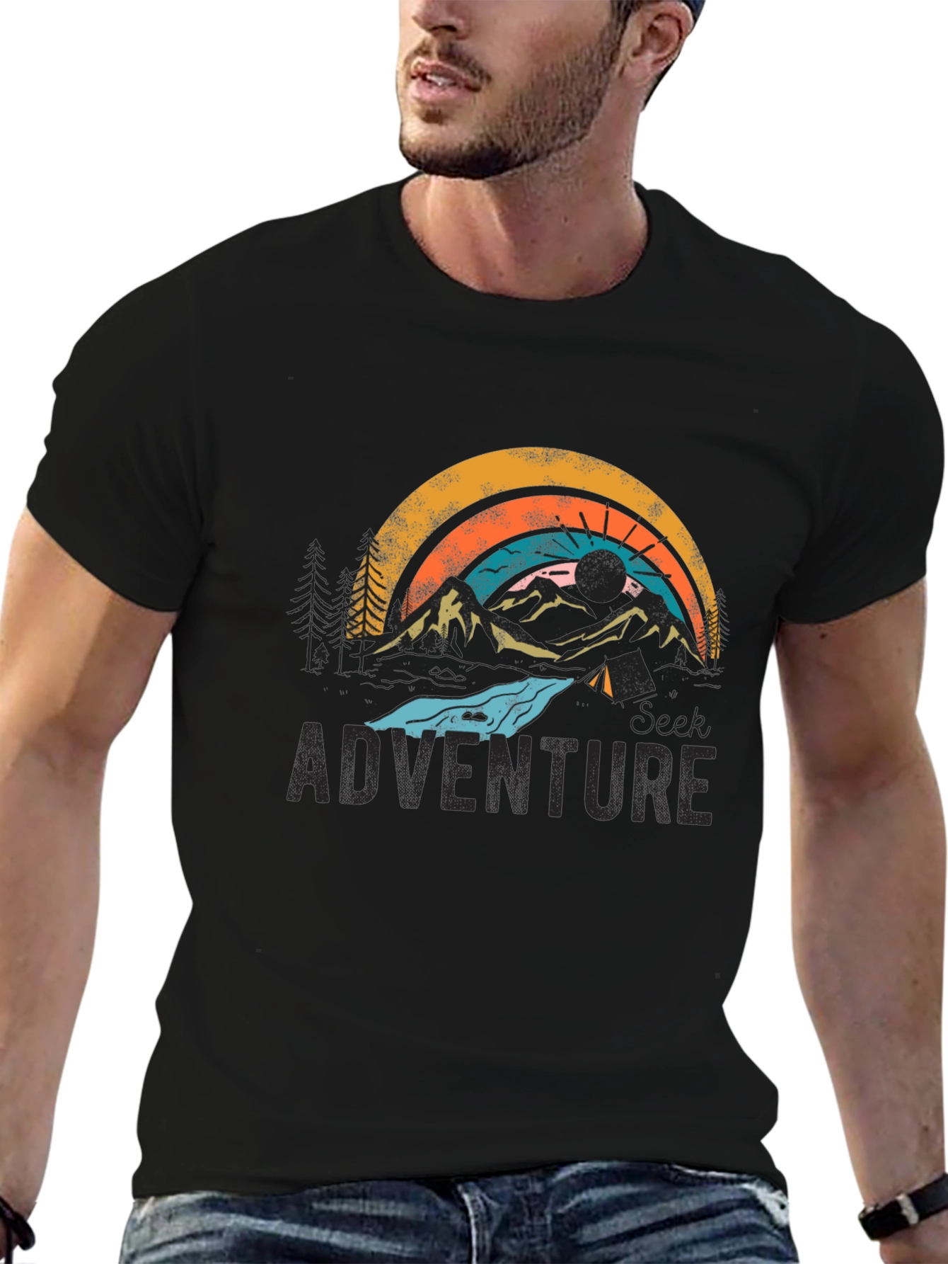 Seek Adventure Graphic Tee - Unisex Camping Shirt