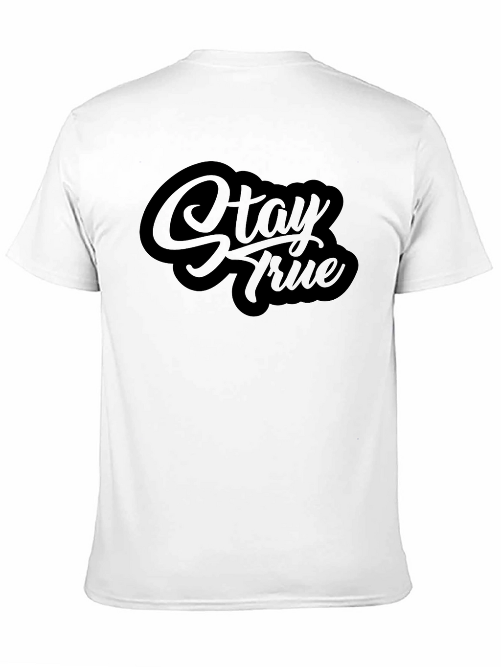 Stay True Black Graphic Tee - Stylish Casual Wear