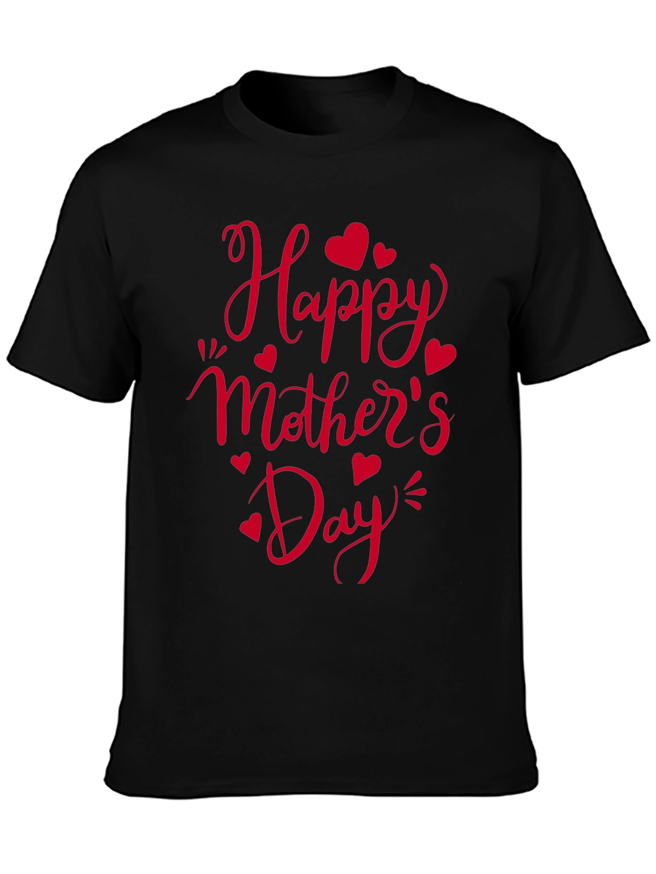 Happy Mothers Day Black T-Shirt