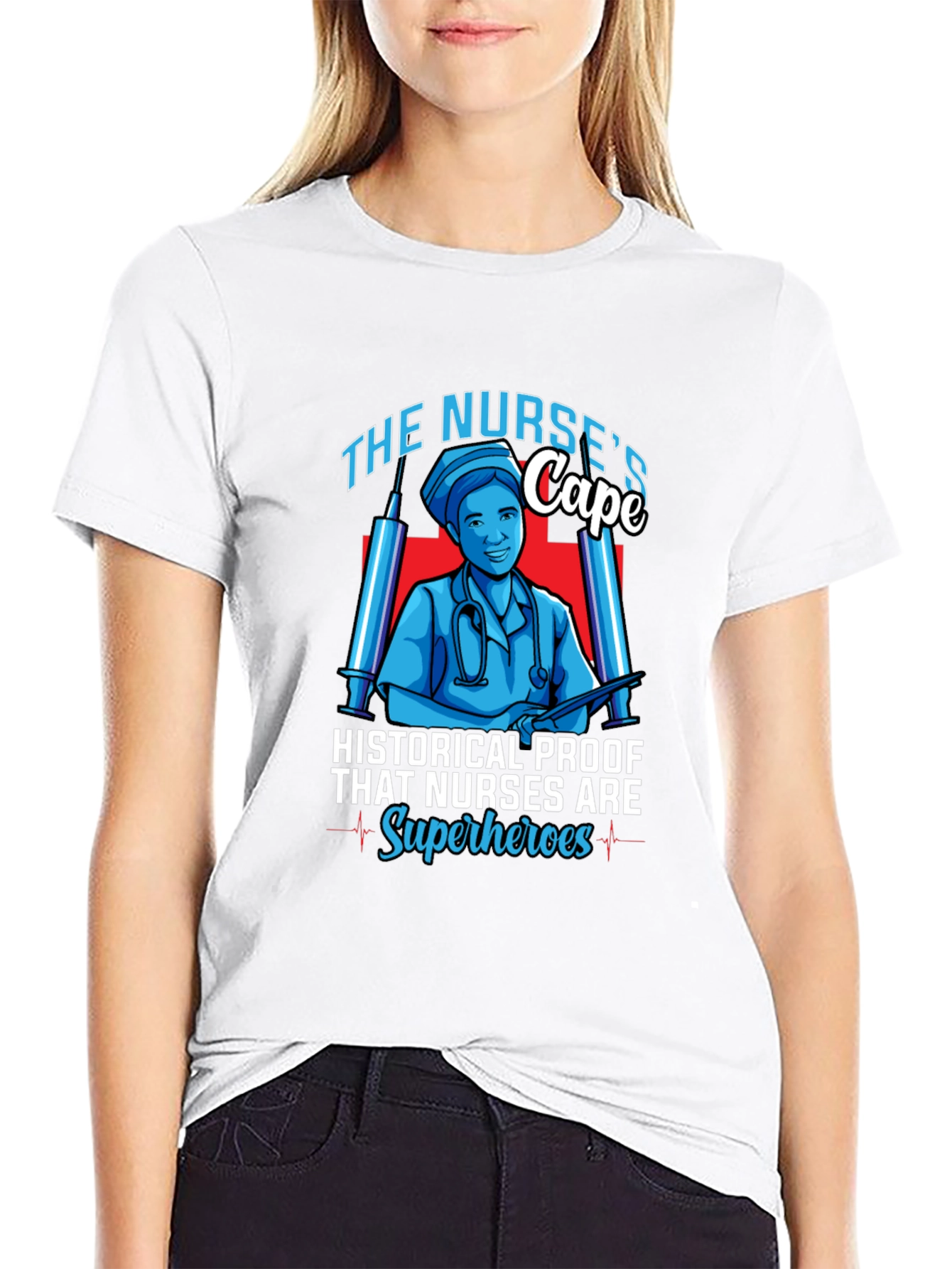 Nurse Superhero Graphic T-Shirt