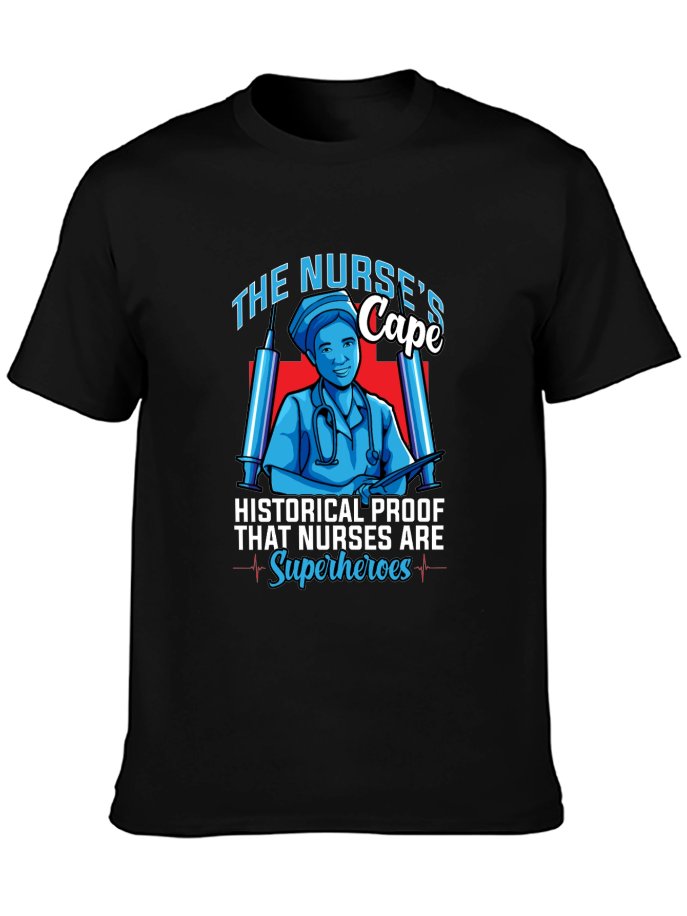 Nurse Superhero Graphic T-Shirt