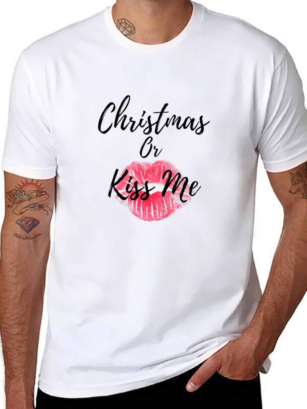 Christmas Or Kiss Me Graphic Tee