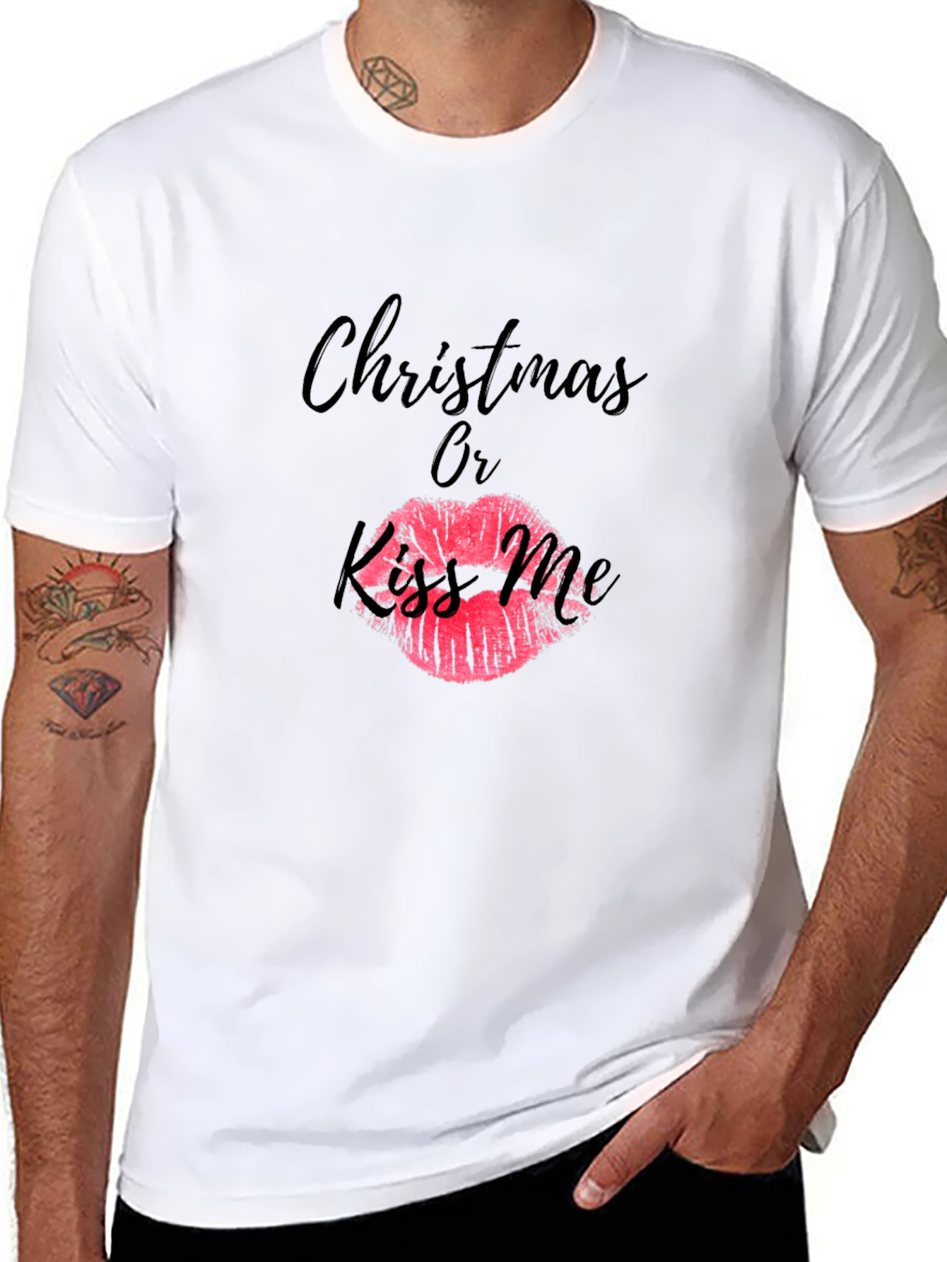 Christmas Or Kiss Me Graphic Tee