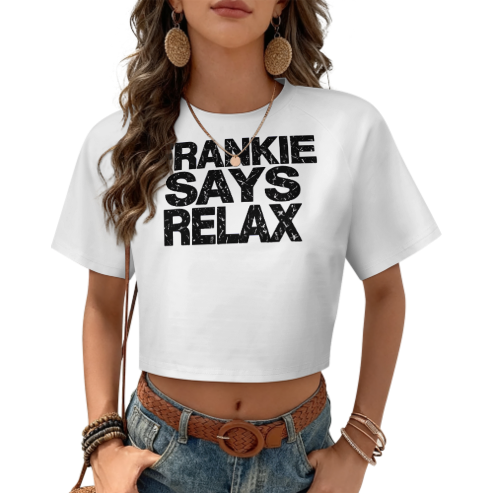 Frankie Says Relax Vintage Distressed Graphic T-Shirt | Retro 80s Inspired Statement Tee(z896)