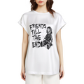 Friends Till The End Horror Graphic Tee – Creepy Doll Halloween Shirt for Horror Fans(z883)