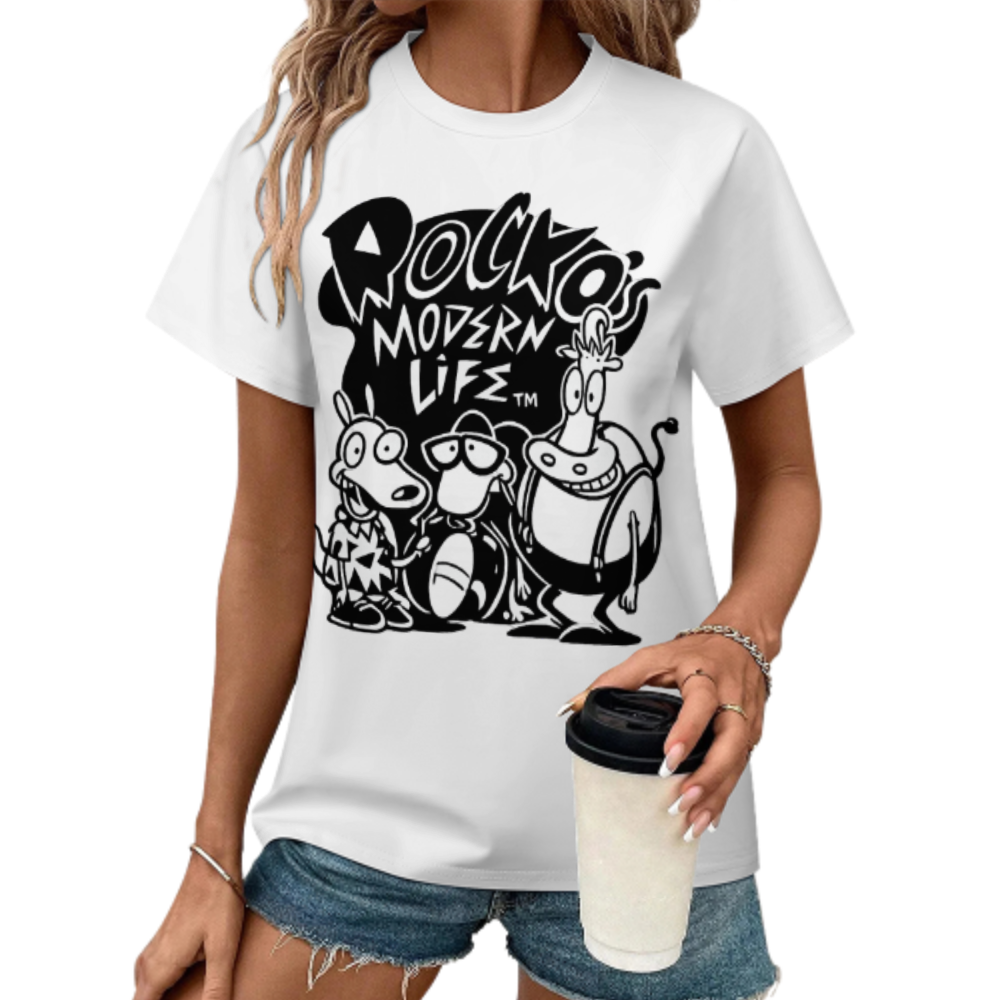 Rocko’s Modern Life Retro Cartoon Character Graphic T-Shirt | 90s Nickelodeon Nostalgia Tee(z908)