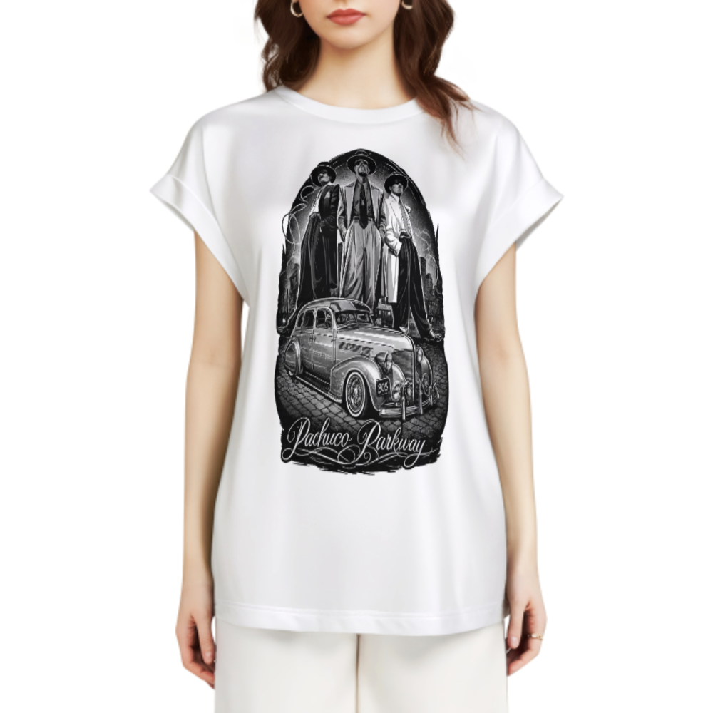 Pachuco Parkway Vintage Lowrider Graphic Tee | Retro Chicano Streetwear Shirt(z890)