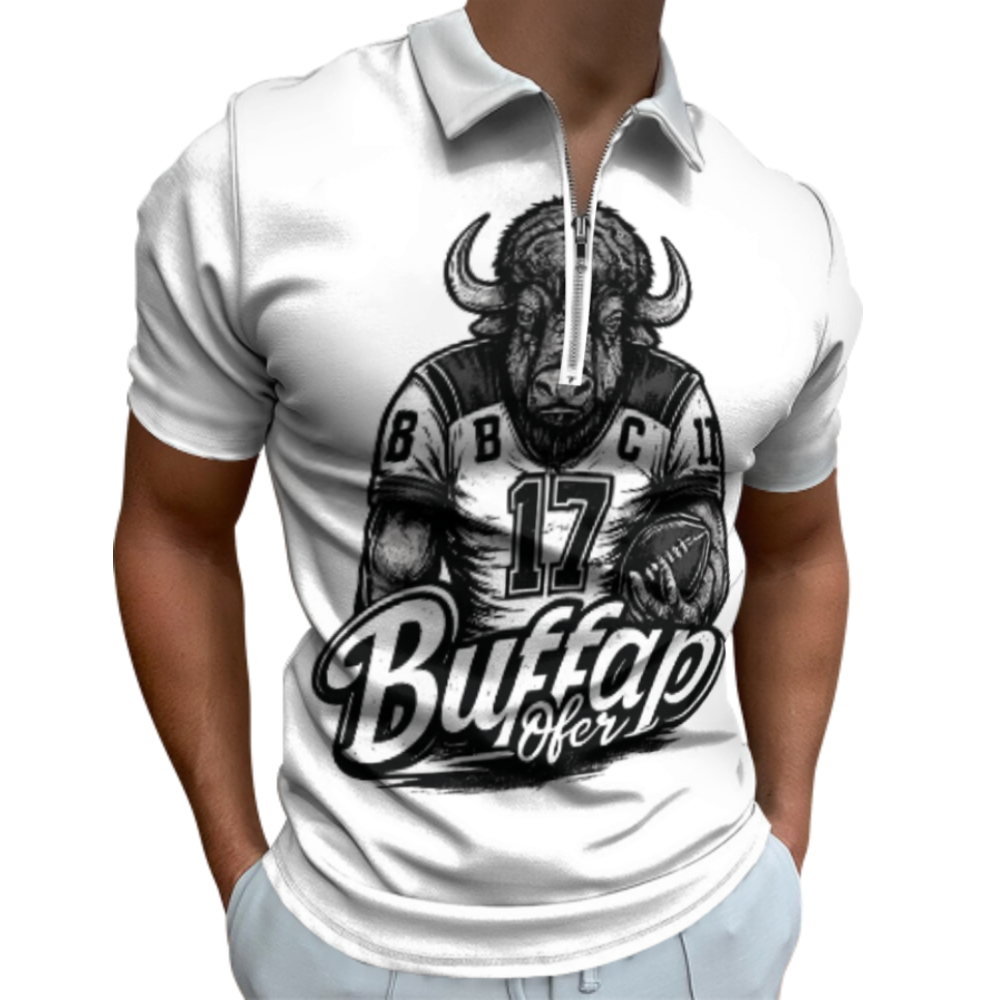 Buffalo Football Fan Graphic Tee | Vintage Bison Sports Shirt | Retro Game Day Apparel for Football Lovers(z915)