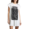 Dark Forest Metal Graphic Tee – Gothic Blackwork Horror Art Shirt – Heavy Metal Aesthetic Oversized T-Shirt(z873)